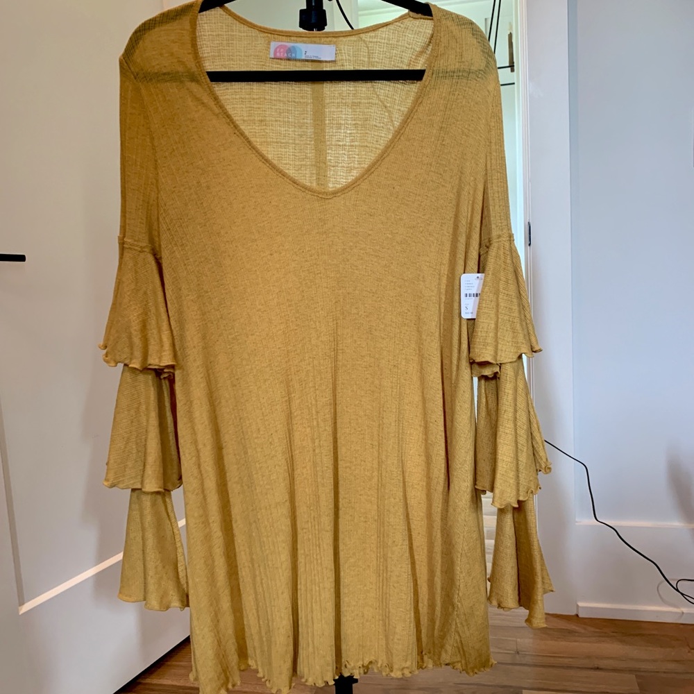 Free People Beach Gold Dress